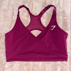 Gymshark berry wrap sports bra